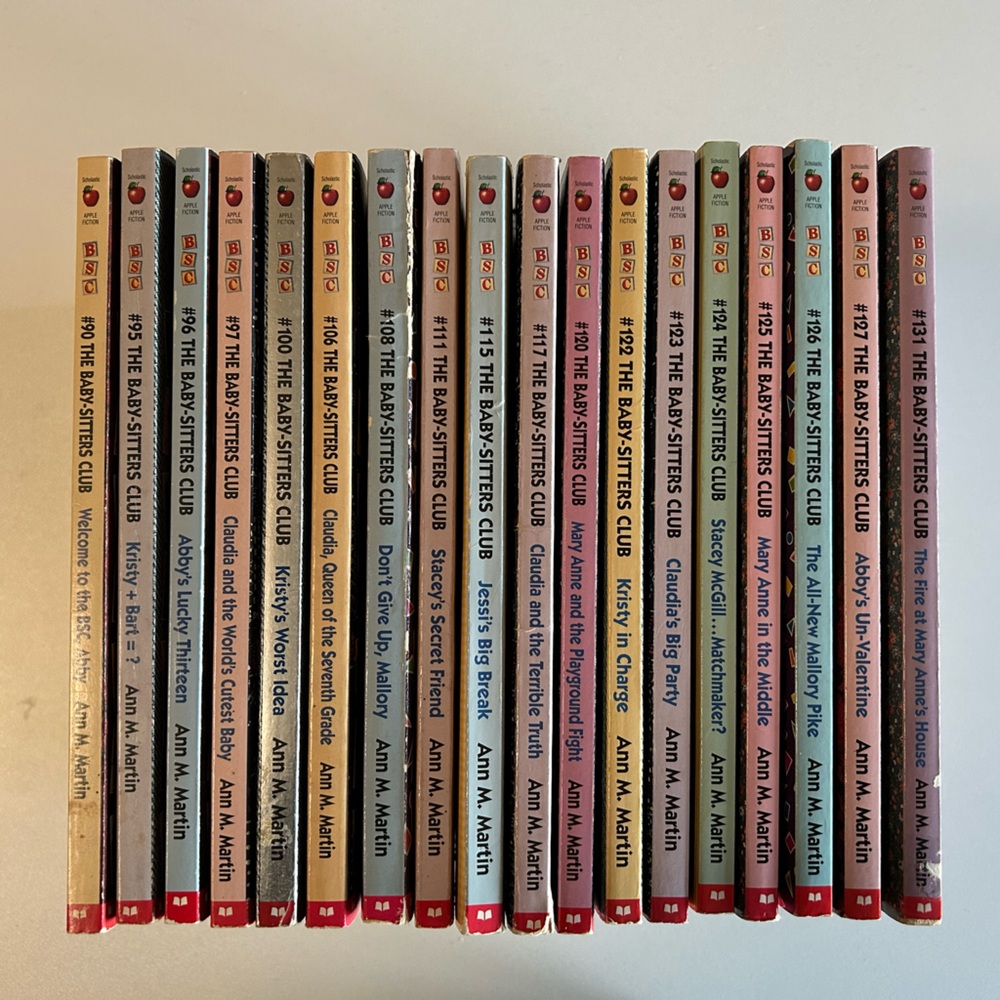 BabySitters Club Book 90, 95-97, 100, 106, 108, 111, 115, 117, 120, 122-127, 131